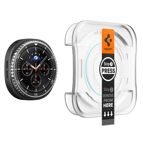 Accesoriu smartwatch Spigen Glas.tR EZ Fit pentru Galaxy Watch8 Classic, transparentă