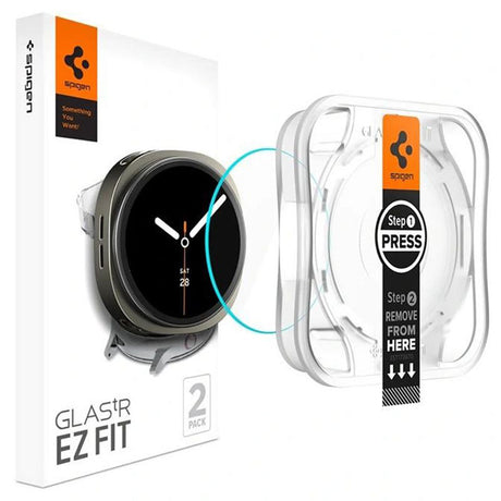 Accesoriu smartwatch Spigen Glas.tR EZ Fit pentru Galaxy Watch8 40mm / Samsung Galaxy Watch9 40mm, transparentă