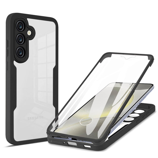 Folie de protectie Techsuit ColorVerse 360 Series + compatibil cu Samsung Galaxy S25, Negru