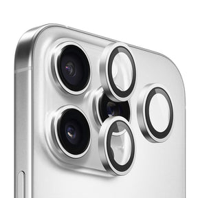 Folie de protectie Blueo Original Metal Frame Lens compatibil cu iPhone 14 Pro / iPhone 14 Pro Max, Argintiu