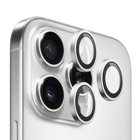 Folie de protectie Blueo Original Metal Frame Lens compatibil cu iPhone 14 Pro / iPhone 14 Pro Max, Argintiu