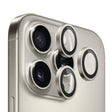 Folie de protectie Blueo Original Metal Frame Lens compatibil cu iPhone 16 Pro / iPhone 16 Pro Max, Natural Titanium