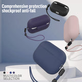Casti Blueo Liquid Silicone Protect Case, for AirPods Pro 2, Bleumarin
