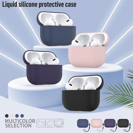 Casti Blueo Liquid Silicone Protect Case, for AirPods Pro 2, Bleumarin