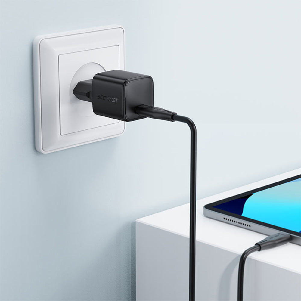 Incarcator Acefast (A118), USB-C, 30W, GaN, Negru