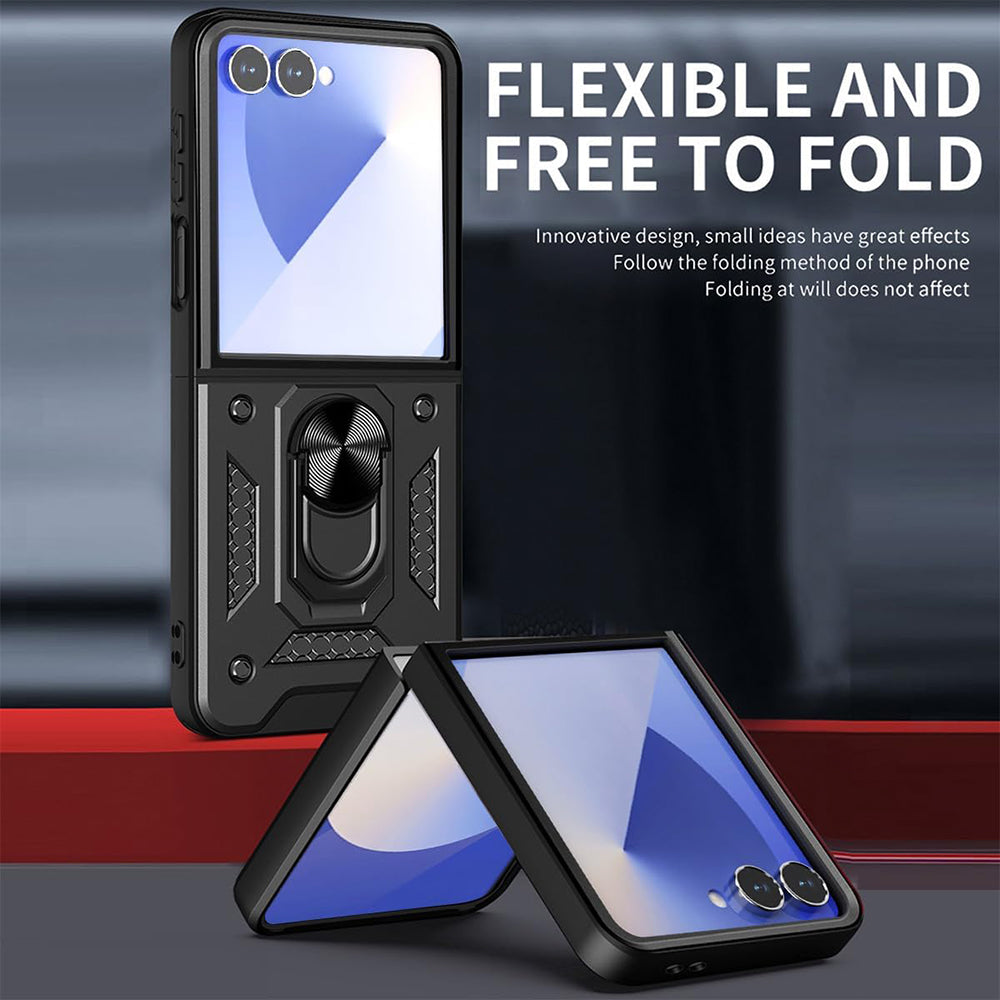 Husa de protectie Techsuit CamShield Series compatibil cu Samsung Galaxy Z Flip7, Albastru