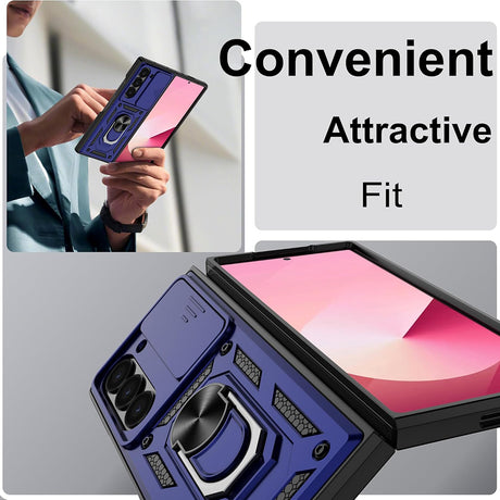 Husa de protectie Techsuit CamShield Series compatibil cu Samsung Galaxy Z Fold6, Albastru