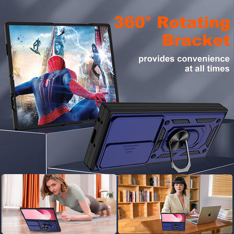 Husa de protectie Techsuit CamShield Series compatibil cu Samsung Galaxy Z Fold6, Albastru