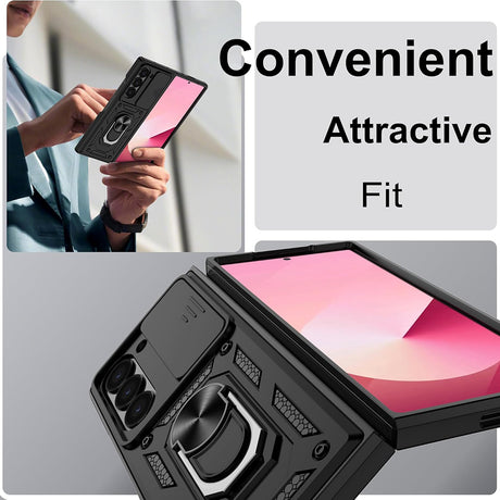 Husa de protectie Techsuit CamShield Series compatibil cu Samsung Galaxy Z Fold6, Negru