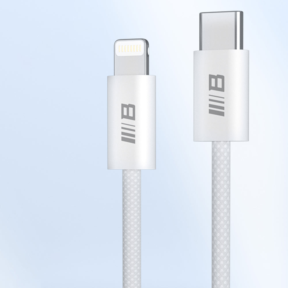 Cablu Blueo Data Cable, Type-C to Lightning, Fast Charging, Braided, 2m, Alb