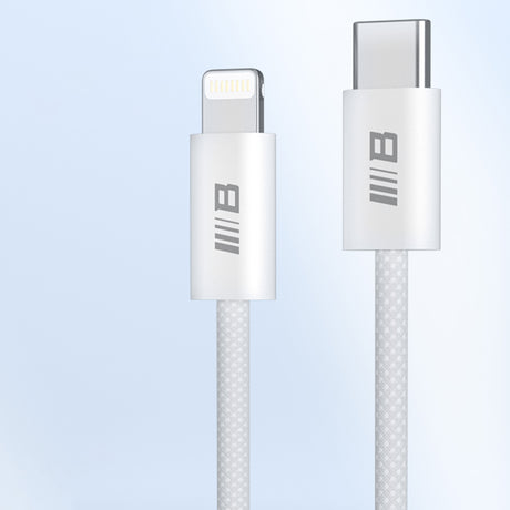 Cablu Blueo Data Cable, Type-C to Lightning, Fast Charging, Braided, 2m, Alb