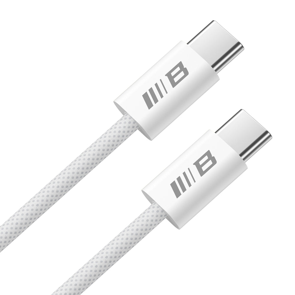 Cablu Blueo Data Cable, Type-C to Type-C, Fast Charging, Braided, 1.2m, Alb