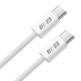 Cablu Blueo Data Cable, Type-C to Type-C, Fast Charging, Braided, 1.2m, Alb