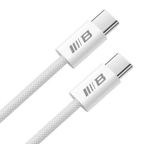 Cablu Blueo Data Cable, Type-C to Type-C, Fast Charging, Braided, 1.2m, Alb