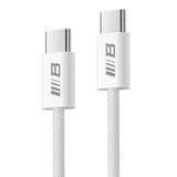 Cablu Blueo Data Cable, Type-C to Type-C, Fast Charging, Braided, 1.2m, Alb