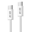 Cablu Blueo Data Cable, Type-C to Type-C, Fast Charging, Braided, 2m, Alb