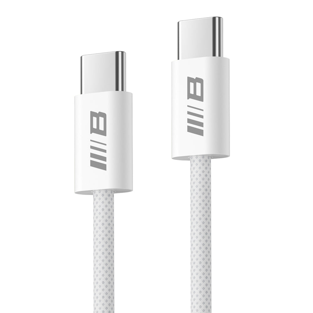 Cablu Blueo Data Cable, Type-C to Type-C, Fast Charging, Braided, 2m, Alb