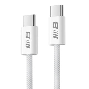 Cablu Blueo Data Cable, Type-C to Type-C, Fast Charging, Braided, 2m, Alb