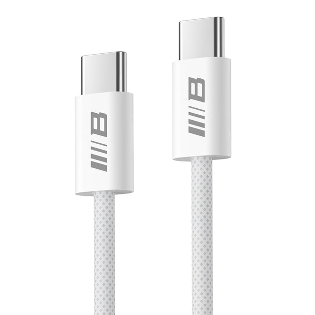 Cablu Blueo Data Cable, Type-C to Type-C, Fast Charging, Braided, 2m, Alb