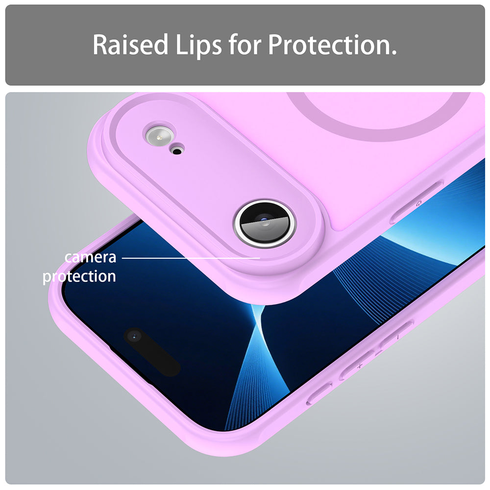 Husa de protectie Techsuit HaloFrost II MagSafe compatibil cu iPhone 17 Air, Roz