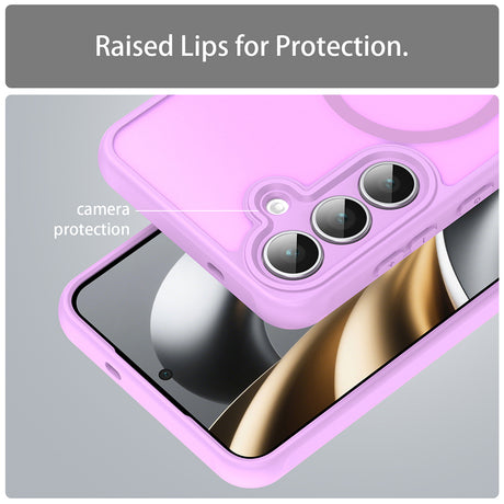 Husa de protectie Techsuit HaloFrost II MagSafe compatibil cu Samsung Galaxy S25 FE, Roz