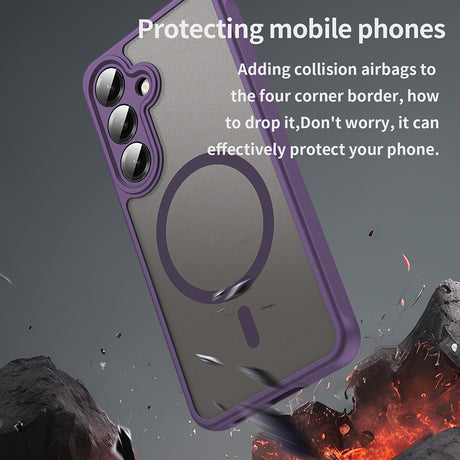 Husa de protectie Techsuit HaloFrost II MagSafe compatibil cu Samsung Galaxy S25 FE, Mov