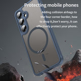 Husa de protectie Techsuit HaloFrost II MagSafe compatibil cu Samsung Galaxy S25 FE, Bleumarin