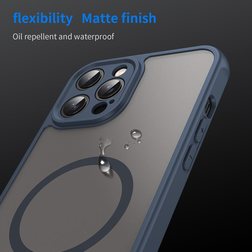 Husa de protectie Techsuit HaloFrost II MagSafe compatibil cu iPhone 11 Pro, Bleumarin
