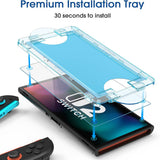 Accesoriu gaming Techsuit (set de 2) Premium Tempered Glass SwitchAura with Applicator (NS1), for Nintendo Switch 2, 9H Resistant, Transparent