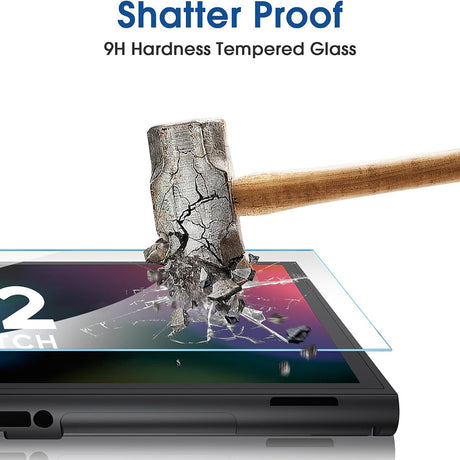 Accesoriu gaming Techsuit (set de 2) Premium Tempered Glass SwitchAura with Applicator (NS1), for Nintendo Switch 2, 9H Resistant, Transparent