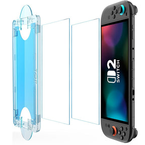 Accesoriu gaming Techsuit (set de 2) Premium Tempered Glass SwitchAura with Applicator (NS1), for Nintendo Switch 2, 9H Resistant, Transparent