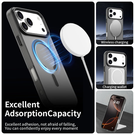 Husa de protectie Techsuit CandyCase MagSafe compatibil cu iPhone 17 Pro Max, Negru