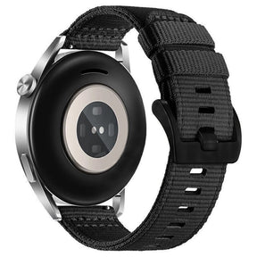 Curea smartwatch Techsuit Watchband 20mm (W070) compatibil cu Samsung Galaxy Watch 4/5/Active 2, Huawei Watch GT 3 (42mm)/GT 3 Pro (43mm), Obsidian Black
