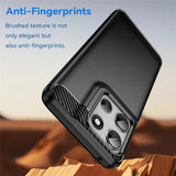 Husa de protectie Techsuit Carbon Silicone compatibil cu Motorola Moto G56, Negru