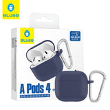 Casti Blueo Liquid Silicone Protect Case, for AirPods 4, Bleumarin