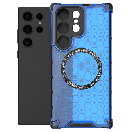 Husa de protectie Techsuit HoneyComb Shield MagSafe compatibil cu Samsung Galaxy S25 Ultra, Albastru