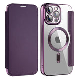 Husa de protectie Techsuit SmartMag Book compatibil cu iPhone 12 Pro, Mov