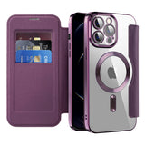 Husa de protectie Techsuit SmartMag Book compatibil cu iPhone 12 Pro, Mov