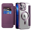 Husa de protectie Techsuit SmartMag Book compatibil cu iPhone 13 Pro, Mov
