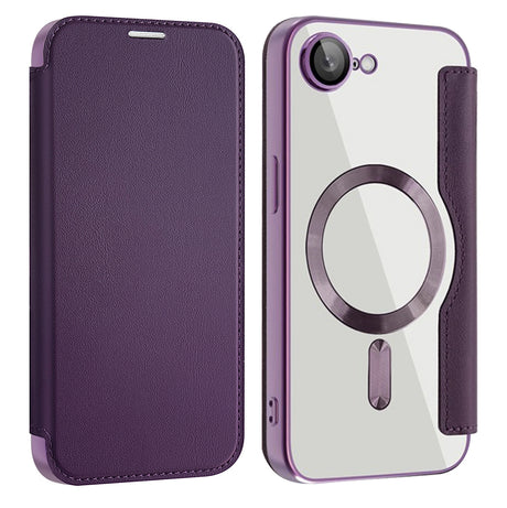 Husa de protectie Techsuit SmartMag Book compatibil cu iPhone 16e / iPhone 17e, Mov