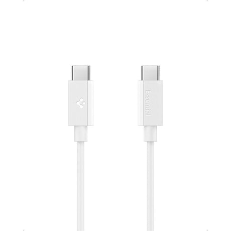 Cablu Spigen Essential EB6010CC (ACA08717), Fast Charging, 2x Type-C, 60W, 480Mbps, 1m, Alb