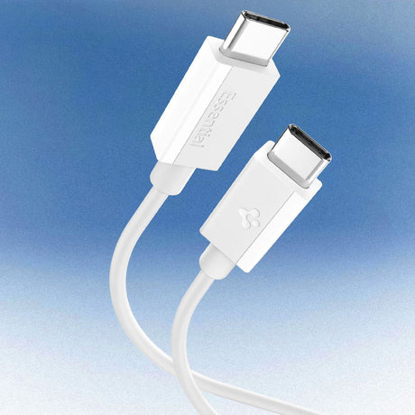 Cablu Spigen Essential EB6010CC (ACA08717), Fast Charging, 2x Type-C, 60W, 480Mbps, 1m, Alb