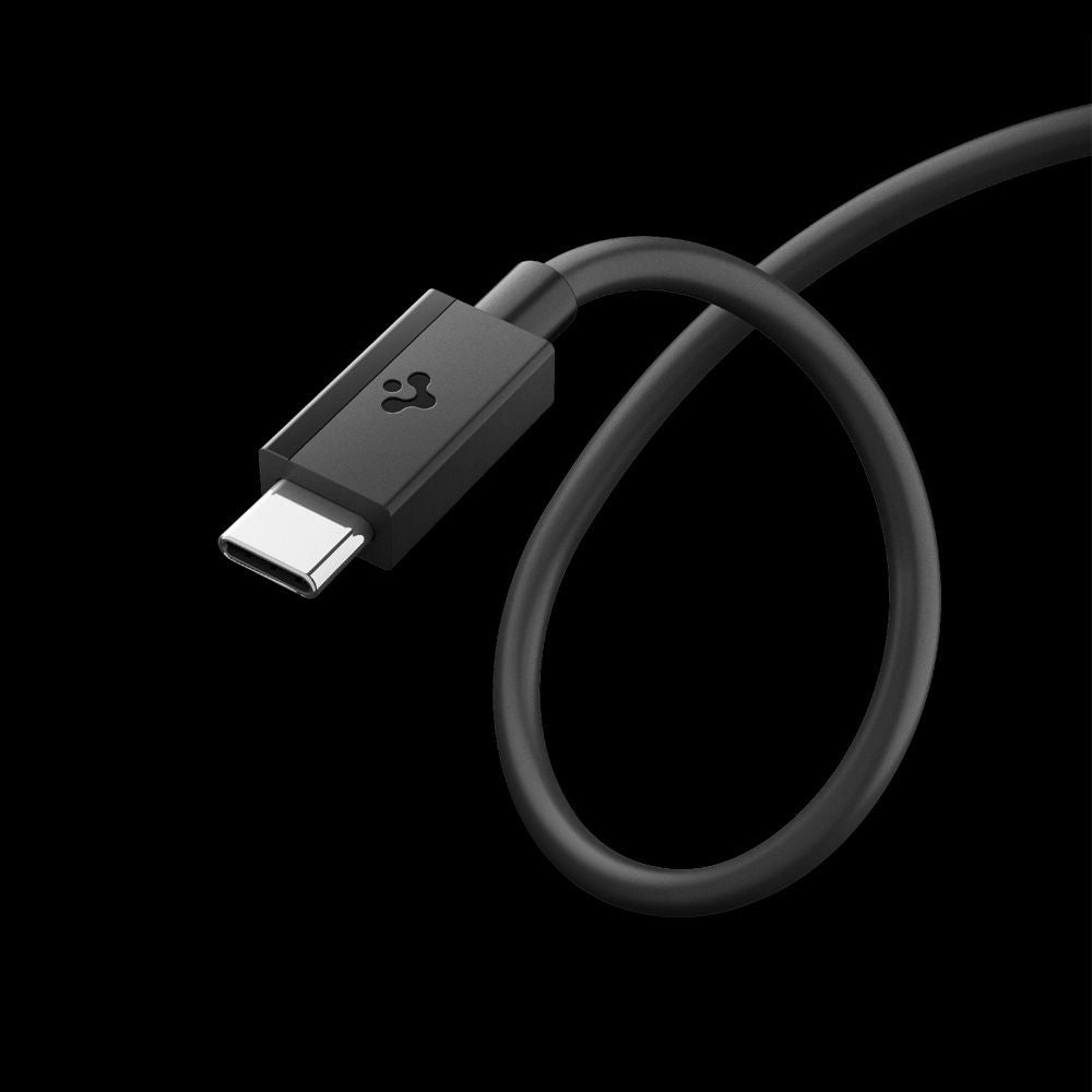 Cablu Spigen Essential EB6010CC (ACA08718), Fast Charging, 2x Type-C, 60W, 480Mbps, 1m, Negru