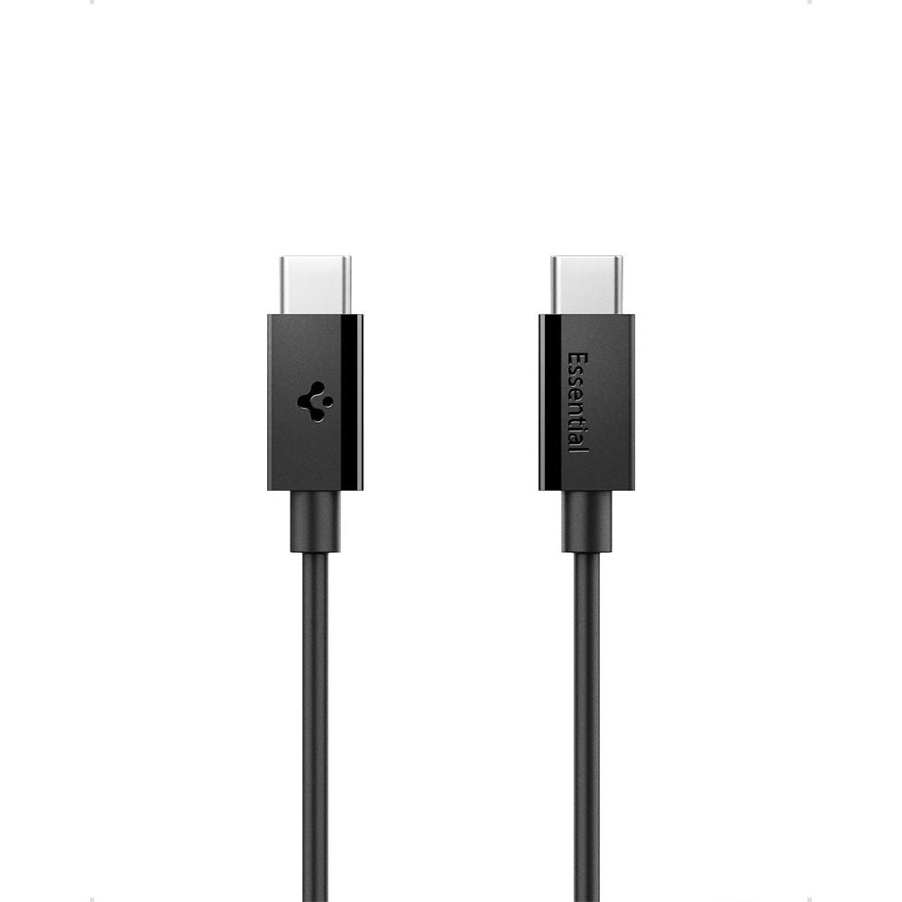 Cablu Spigen Essential EB6020CC (ACA08720), Fast Charging, 2x Type-C, 60W, 480Mbps, 2m, Negru