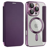 Husa de protectie Techsuit SmartMag Book compatibil cu iPhone 16 Pro, Mov