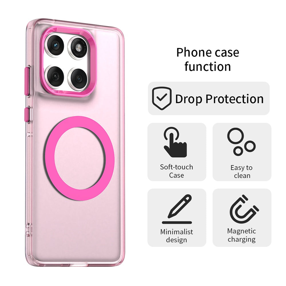 Husa de protectie Techsuit CandyCase MagSafe compatibil cu Motorola Edge 60 / Edge 60 Fusion, Roz