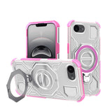 Husa de protectie Techsuit Carbon Shield PRO compatibil cu iPhone 16e / iPhone 17e, Roz Transparent