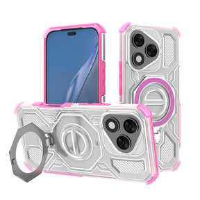 Husa de protectie Techsuit Carbon Shield PRO compatibil cu Honor 400 Lite, Roz Transparent