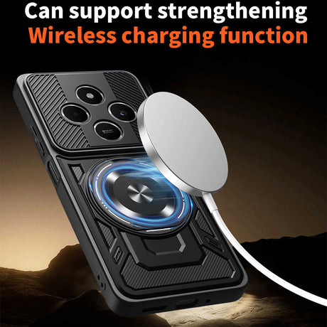 Husa de protectie Techsuit RuggedCam compatibil cu Xiaomi Redmi 14C / Poco C75, Albastru