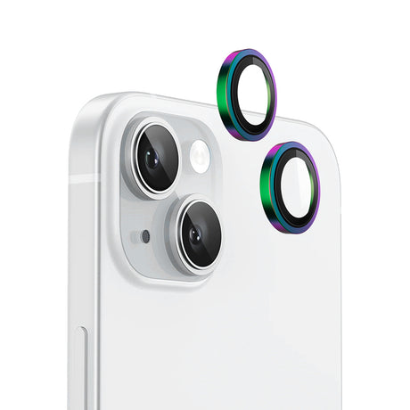 Folie de protectie Blueo Original Metal Frame Lens compatibil cu iPhone 15 / iPhone 15 Plus, Colorful